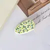 Nuevo clip de pico de pato floral a cuadros de resorte simple para el cabello, clip versátil de gota de agua para primavera-verano, clip para la playa, accesorio para el cabello de nicho