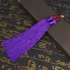 Colgante de Flor de Loto de Poliéster con Doble Borla DIY Accesorio Creativo para Coche Peine de Flujo Colgante de Borla Año Nuevo Adorno Colgante Estilo Antiguo