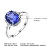 Ventas Directas de Fábrica de Anillos de Plata de Ley 925 para Mujer, Anillos de Zafiro de Lujo Europeos y Americanos, Anillos de Tanzanita