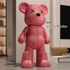 Patrón de Cuero Oso Violento Adornos Sala de Estar Mueble de TV Sofá Decoraciones Suaves Grandes para Mudarse a una Casa Nueva Regalo