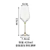 Juego de Copas de Vino de Cristal con Diamantes Dorados de Lujo, Copas de Cáliz, Dispensador de Vino, Decantador de Lujo Ligero para Uso en Banquetes en Casa, Accesorios para Vino, Artículos Decorativos