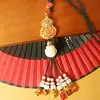 Colgante de coche para viaje seguro con forma de gota de aceite de boutique, accesorios para coche, colgante de calabaza, cerradura auspiciosa de riqueza, cloisonné, venta al por mayor