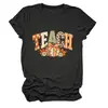 Amazon eBay sitio independiente moda casual elegante mujer lazo calabaza cuello redondo manga corta camiseta