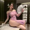 Amor Como Amor Sin Eliminación Lencería Sexy Reina del Baile Cheongsam Ropa de Dormir Sexy Atuendo para Cita en Pareja Coqueteo 5547