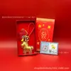 Popular Chaveiro de Ouro Puro 999 Ano do Cavalo, Pingente de Bolsa Atrai-Dinheiro, Presente Promotor de Riqueza