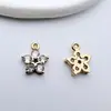 Pulseira com Pingente Único de Natal em Cobre Banhado a Ouro com Microincrustação de Zircônia Material de Miçangas de Cristal Feito à Mão Acessórios para Joias DIY