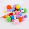 Bolas de pelo de alta elasticidade de cores variadas, grandes, médias e pequenas, bola de pelúcia DIY, bola de pelo, materiais artesanais para educação infantil e jardim de infância