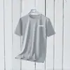 Camiseta de Manga Corta Transpirable de Secado Rápido de Seda de Hielo para Hombre, Verano Fina Transpirable Casual Deportiva Ajustada Cuello Redondo Malla Holgada Talla Grande
