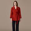 100% Cachemir Puro Doble Cara Ropa Exterior de Cachemir para Mujer Corta Pequeña Gama Alta Otoño e Invierno Holgada Ropa Exterior de Lana