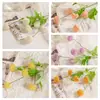 Flores de Diente de León Artificiales Estilo Ins Transfronterizas del Fabricante, Decoración del Hogar, Venta al por Mayor para Bodas, Manualidades con Flores Artificiales