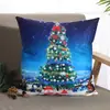 Funda de Almohada Navideña Transfronteriza con Impresión Digital, Funda de Cojín para Sofá con Atmósfera de Dibujos Animados, Cojín para Decoración del Hogar en la Sala de Estar