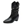 Botines tobilleros versátiles retro elegantes 2026, botas de ajuste ceñido, botas de moda, botas de tacón grueso de moda nuevas estilo coreano para mujer