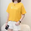 Camiseta Feminina Plus Size de Manga Curta para o Verão, Corte Solto para Cobrir a Barriga, Top 120kg