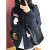 Sudadera con Bordado de Cachorro de Dibujos Animados Estilo Japonés para Mujer 2025 Otoño e Invierno Nueva Chaqueta Holgada Estilo Coreano