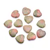 Venta Caliente Transfronteriza 2cm Polvo de Piedra Natural Cristal Corazón Turquesa Gema Cristal Accesorios para Joyería DIY