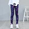 Calças leggings femininas novas transfronteiriças primavera e outono, calças finas elásticas estampadas para crianças, estilo coreano, calças infantis médias e grandes