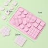 Amor flor silicone doce chocolate molde decoração bolo waffle DIY molde de cozimento