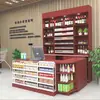 Combinación de gabinete para cigarrillos y licores, mostrador de caja de supermercado, gabinete trasero, estante multifuncional, mostrador de bar, vitrina de exhibición de productos, uso comercial integrado