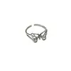 Joyería de Mano Vintage Estilo Ins Coreano Plata Tailandesa Anillo de Mariposa Hueco de Plata de Ley S925 con un Toque Refinado y de Alta Gama