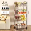 Carrinho Pequeno de Acrílico Transparente Rack de Armazenamento Prateleira Móvel Multicamadas para Lanches de Cabeceira Cosméticos Armazenamento Capacidade Aumentada