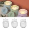 Variedad de Moldes Redondos para Velas de Espejo Rayados con Tapas, Frascos de Pegamento DIY, Moldes para Macetas de Yeso y Cemento