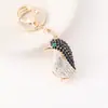 Chaveiro de Pinguim de Diamante Fofo de Desenho Animado para Carro Pingente da Série Oceano Tridimensional Acessórios de Bolsa Pequeno Presente Atacado