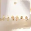 Novedades de Verano: Delicados Pendientes de Circonita Microincrustada, Juego de Tres Pares, Frescos y Dulces, Pendientes Versátiles y Elegantes con Circonita Microincrustada