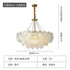 Lustre para Sala de Estar Francesa Estilo Creme Luxo Leve Cristal Pérola Moderno Simples Atmosférico Luminária de Sala de Jantar Luminária para Quarto Principal