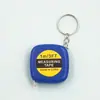 Chaveiro Fita Métrica Quadrada Retrátil Automático Presente Portátil Régua de Ferro Mini Régua de Aço para Medição