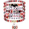 Pulsera Navideña de Halloween Transfronteriza Pulsera de Arcilla Suave Pulsera de Perlas de Colores Letras Fantasma Calabaza suit