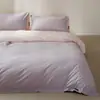 Juego de cama de lujo de alta gama de 1.2 m hecho de tela de algodón cepillado con bloques de color, juego de tres piezas para dormitorio principal, juego de cuatro piezas de algodón puro que incluye sábana bajera, funda de edredón y ropa de cama