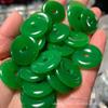 Pingente de Jade Verde Jade 25mm Pingente Grande da Paz Acessórios DIY Atacado Pingente de Jade da Paz