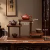 Estante de Almacenamiento de Escritorio de Nogal Madera Maciza Sin Instalación Almacenamiento de Perfumes y Cosméticos Exhibidor de Café de Niveles de Madera