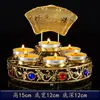 Soporte para Lámpara de Mantequilla de Aleación, Soporte de Lámpara de Siete Estrellas de 108 Piezas, Portavelas Eterno, Artículo para Altar Budista, Uso en Templos y Hogares, Desmontable, Otro Yeso