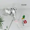 Decoração de bolo Flamingo Pena de cisne vermelha líquida Plug-in de bolo de aniversário Luminoso Plug-in de celebridade da internet Plug-in rosa