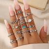 Cross-border Hot-selling Anel Moda Turquesa Asas de Anjo Anel de Diamante Personalizado Dolphin Combinação 15 peças Anel para Mulheres
