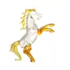 Decoração de Casa Zibo Vidro Animal Colorido Decoração de Carrossel Figura de Cavalo Artesanato de Cristal Ornamento Produto Transfronteiriço