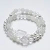 Belleza de País NevadoPulsera de Cristal Blanco Natural para Mujer, Pulsera de Moda Versátil de Perlas de Concha Blanca Luz de Luna Blanca Venta al por Mayor
