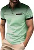 2026 Cross Amazon Verão Masculino Nova Camisa Polo Estampada em Degradê com Bolinhas Manga Curta Camiseta Esportiva Masculina