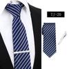 Corbata de Negocios a Rayas para Hombre Formal Profesional Roja Azul Atada a Mano Imitación Seda 7.5cm Stock Listo de Fábrica