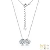Collar de Plata de Ley S925 Full Moissanita Dos 2 Quilates Forma de Corazón Moissanita Engastada en Bisel Cadena para Clavícula Venta Caliente Transfronteriza