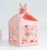 Caixa de doces vazada para casamento transfronteiriço Caixa de doces Dourada a Laser caixa de papel borboleta para festa de fim de ano suprimentos de casamento atacado