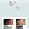 Pendientes Retro Franceses Huecos de Circonita con Forma de Corazón para Mujer, Pendientes de Cruz de Lujo Ligero de Moda de Gama Alta, Pendientes Versátiles
