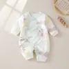 Macacão de Bebê Outono Inverno Manga Longa Body para Recém-Nascido Acolchoado Quente Roupas de Borboleta Roupas para Recém-Nascido