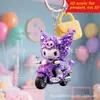 Llavero de Gato Rosa Plano 2D Decoración de Regalo Navideño Colgante Llavero de Coche Llavero de Mochila Cartera