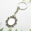 Llavero de Piedra del Tiempo 25*18mm Base para Llavero DIY Personalizado Colgante Creativo de Aleación Base Anillo de Metal Llavero Conmemorativo
