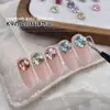Acessórios de Unha Artística K9 com Diamantes Empilhados Produto Acabado Celebridade da Internet Multifacetado Super Brilhante Luxo Leve Diamantes Empilhados de Cristal Diamantes para Unha Artística Sem Base