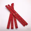 Venda Direta da Fábrica Régua de Madeira Vermelha Acessórios para Roupas Régua Vermelha Cem Filhos Mil Netos Régua Vermelha Feliz Casamento Suprimentos para Casamento