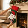 Novas Meias de Natal Vermelhas e Verdes Tricotadas Papai Noel Boneco de Neve Sacolas de Presente Sacolas de Doces para Crianças Enfeites de Lareira Árvore de Natal