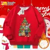 Nueva Sudadera Redonda Infantil de Zootopia Otoño e Invierno Forrada de Polar Versátil para Niños Mayores Sudadera de Navidad